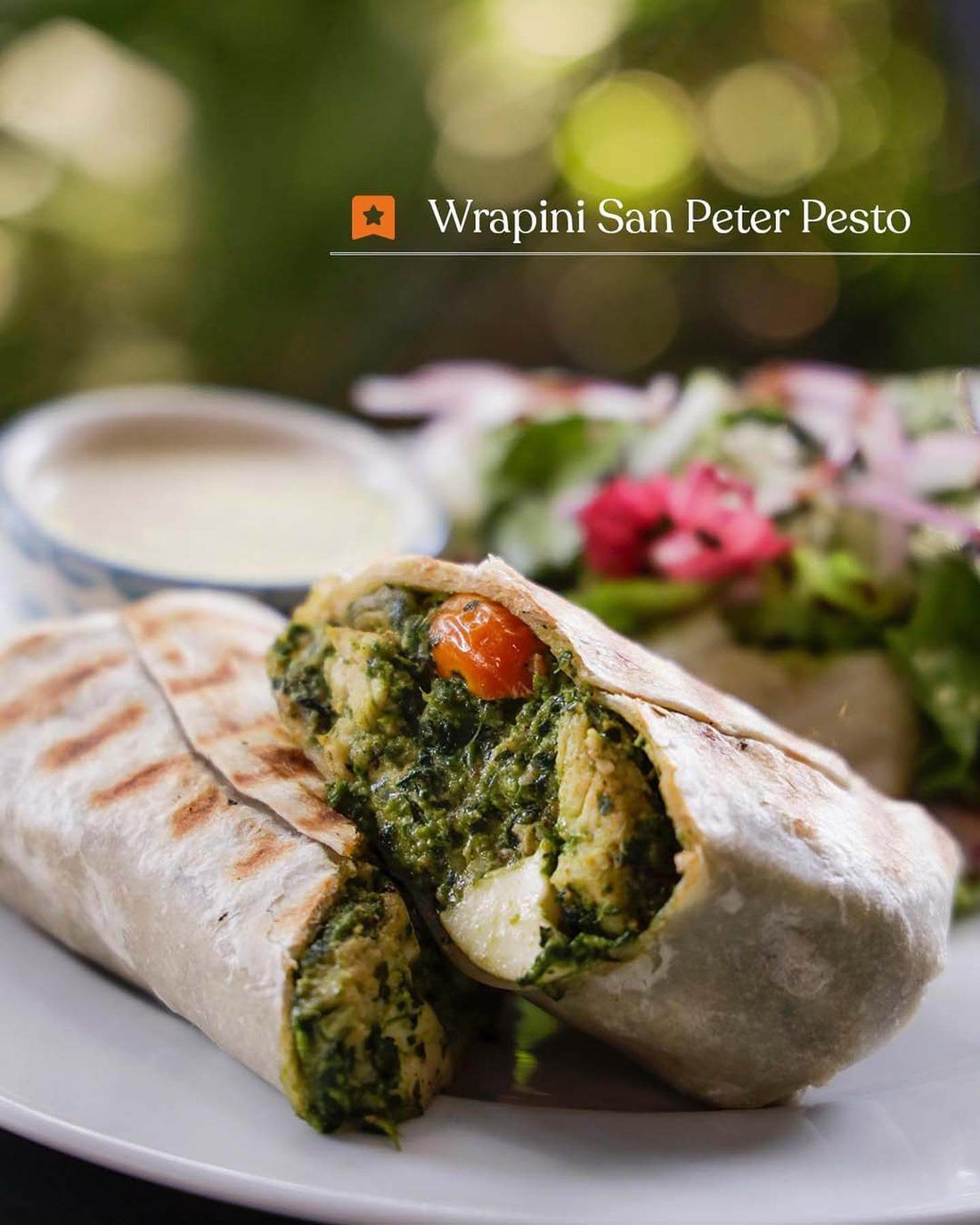 Wrapini pesto de Cafe San Pedro