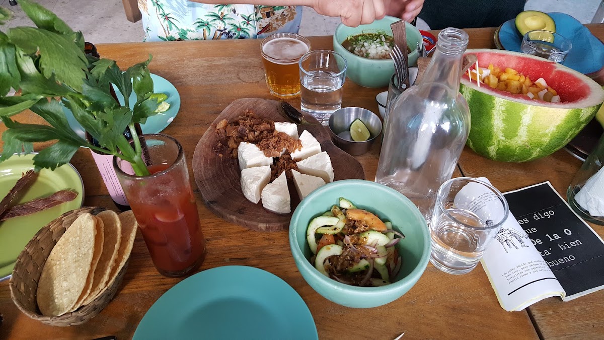 Food and drinks at De La O Cantina