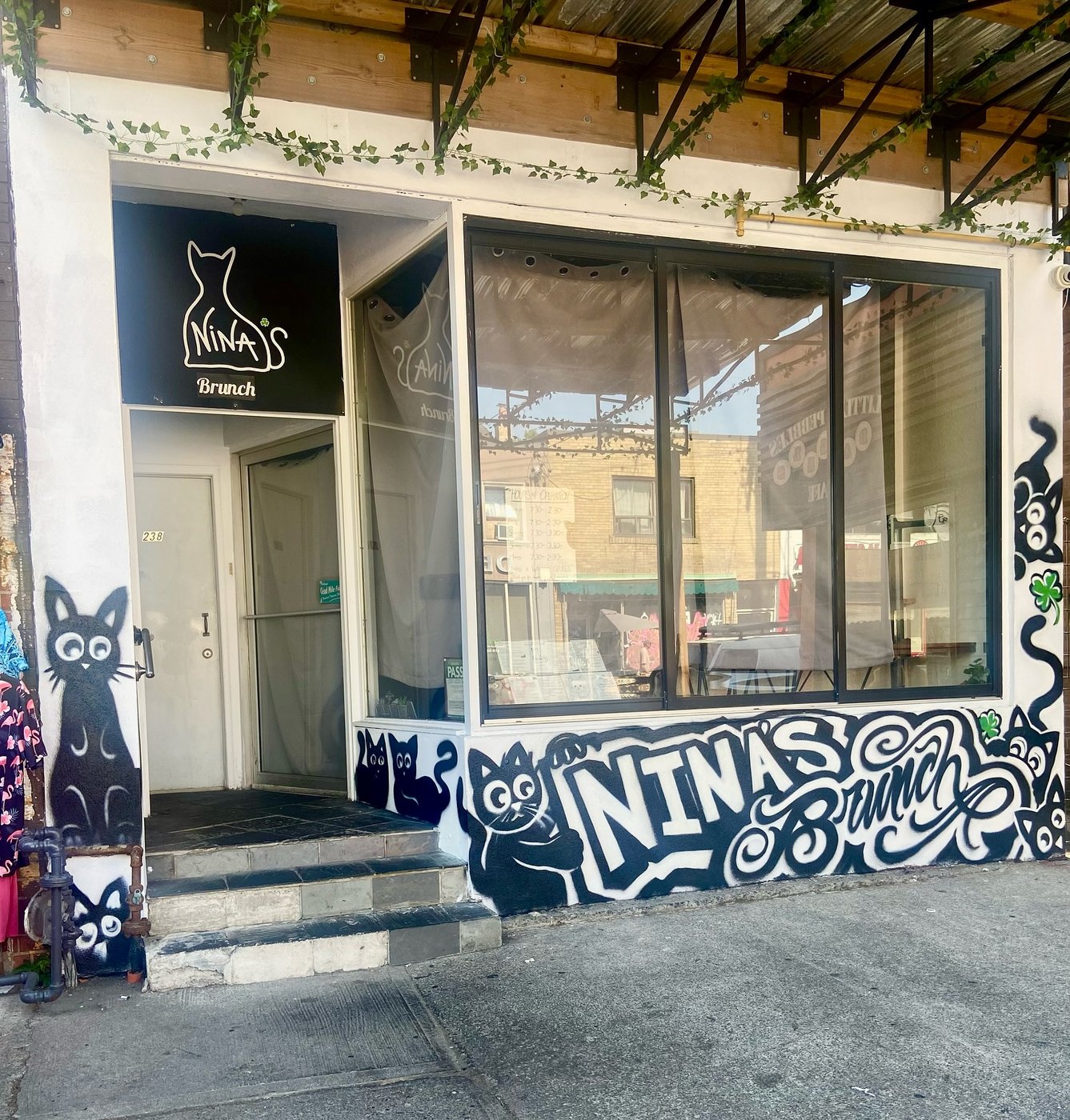 Nina's Brunch Restaurant storefront on Augusta Avenue