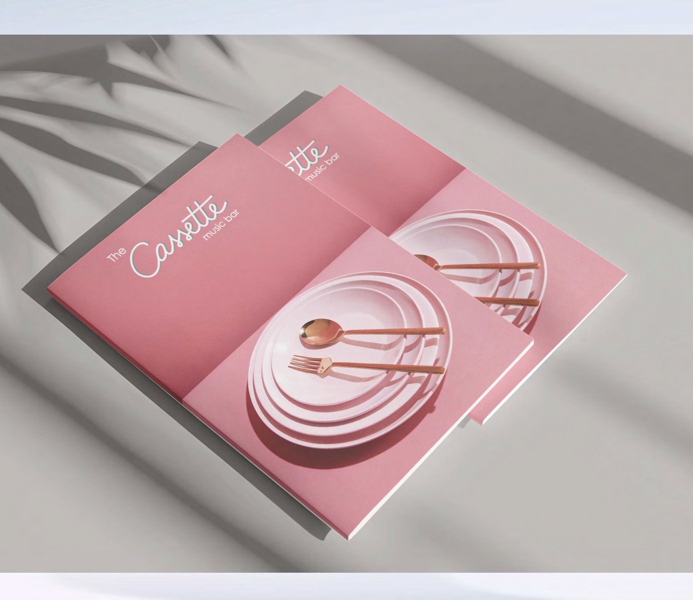 The Cassette Music Bar — pink restaurant menu