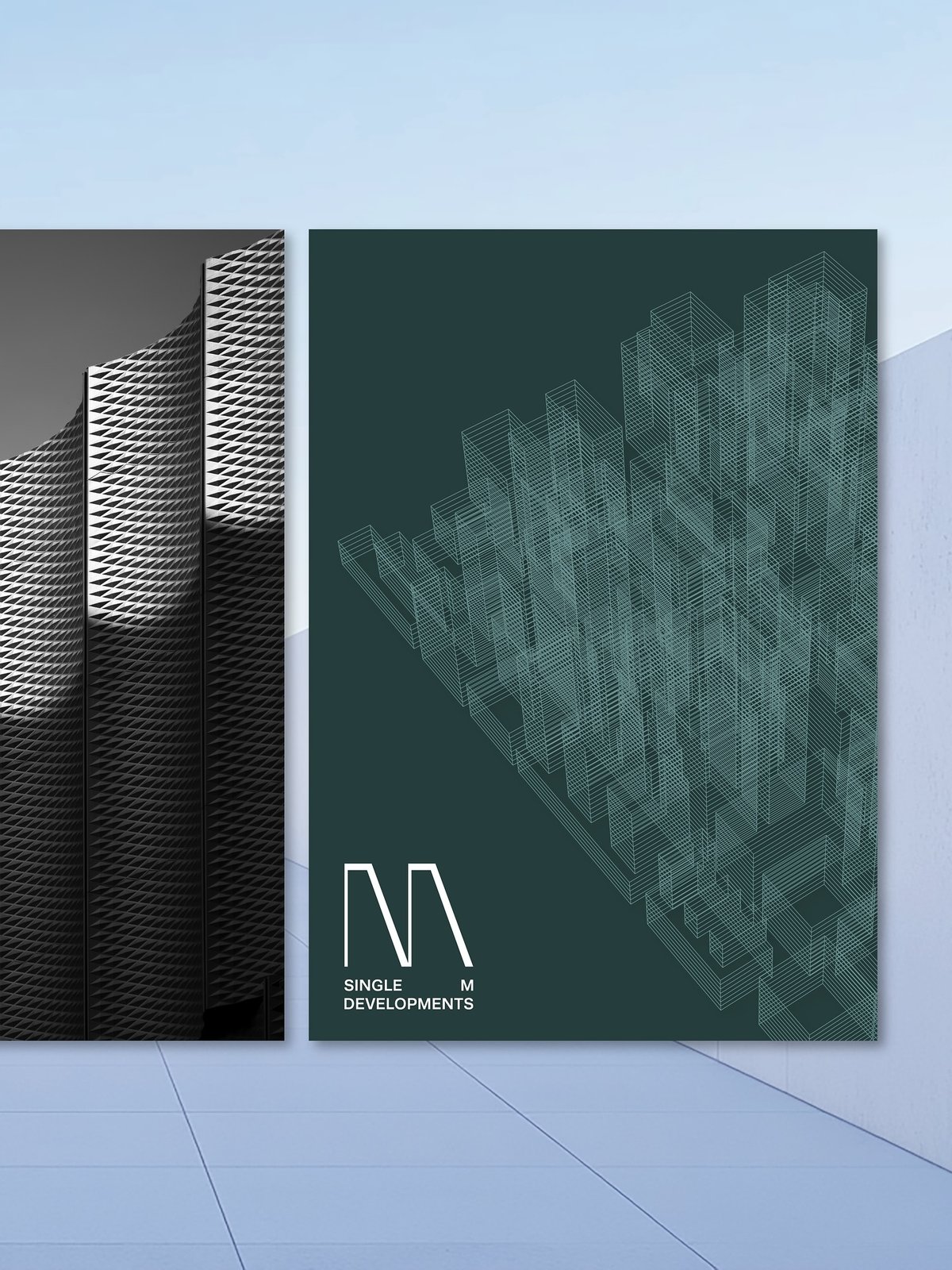 M Single Developments — green architectural posters